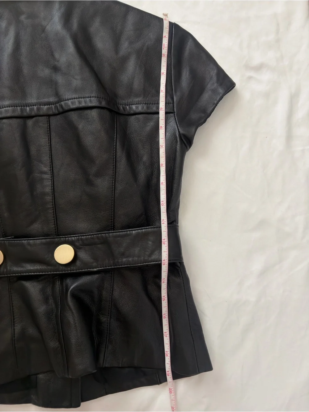 Worth black leather